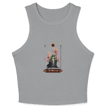 Discover "The Magician" Frog Tarot Card Crop Tank Top