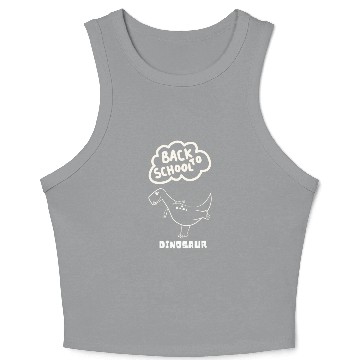 Discover back to School Dinosaur Crop Tank Top