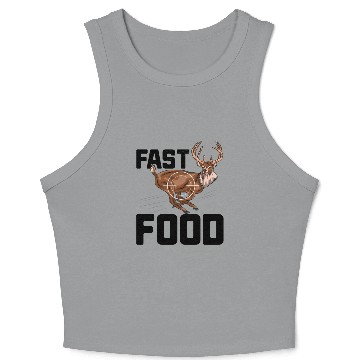Discover Fast Food Deer Hunting Crop Tank Top