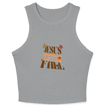 Discover Jesus would not let me fall | Retro Christian Crop Tank Top