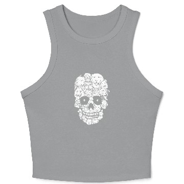 Discover SKULL PUPPY DOG PET Crop Tank Top