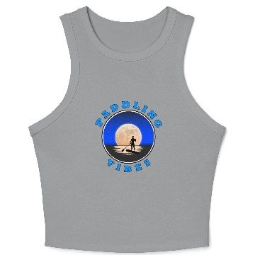 Discover Paddling Vibes - Moon - Paddle Boarder Crop Tank Top
