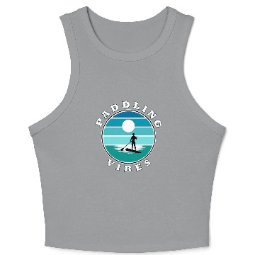 Discover Paddling Vibes - retro - Paddle Boarder Crop Tank Top