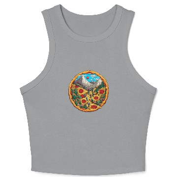 Discover Pizza landscape Crop Tank Top