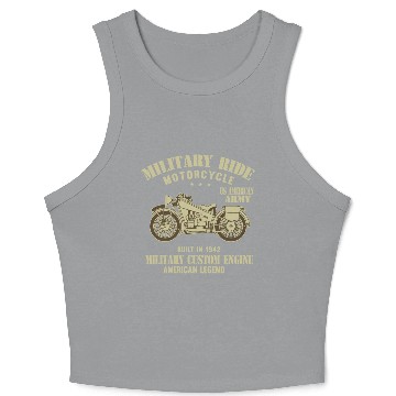 Discover Military Ride Motorcycle Crop Tank Top