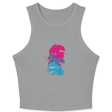 Discover Androgynous Flag Pride Lgbtq Cute Chameleon Crop Tank Top