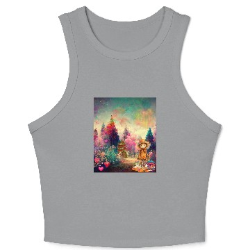 Discover "Enchanted Dreams - Psychedelic Autumn Forest" Crop Tank Top