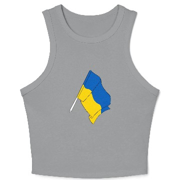 Discover Flag of Ukraine Crop Tank Top