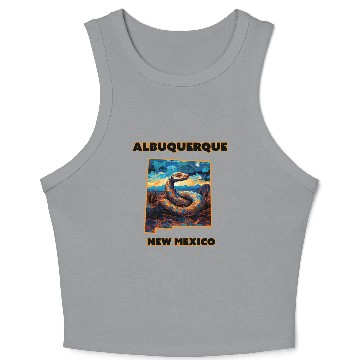 Discover New Mexico - Rattlesnake Crop Tank Top