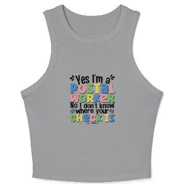 Discover yes I'm a postal worker Crop Tank Top