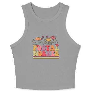 Discover Postal worker flower Crop Tank Top