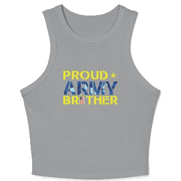 Discover Proud Army Brother Crop Tank Top