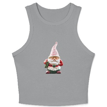 Discover garden gnome christmas tree Crop Tank Top