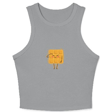Discover Waffle salutes Pastry Snack Crop Tank Top