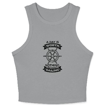 Discover Motivational Sailing Saying Crop Tank Top
