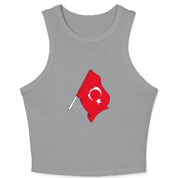 Discover Flag of Turkey Crop Tank Top