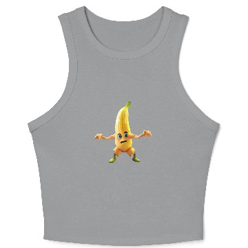 Discover Video game character with a banana Crop Tank Top
