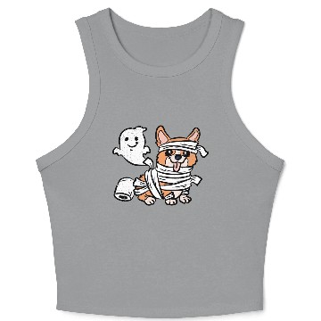 Discover CORGI MUMMY HALLOWEEN Crop Tank Top