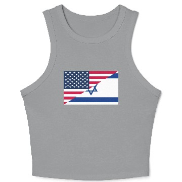 Discover Israel USA flag flags Crop Tank Top