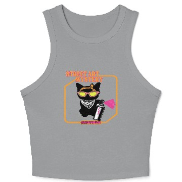 Discover Graffiti cat street art mystery Crop Tank Top