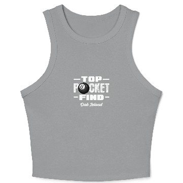 Discover Oak Island Top Pocket Find Crop Tank Top