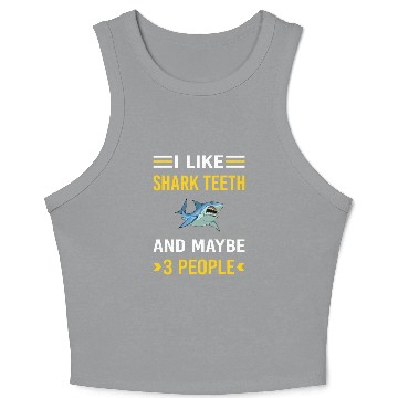 Discover 3 People Shark Teeth Crop Tank Top