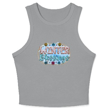 Discover Winter blessings Crop Tank Top