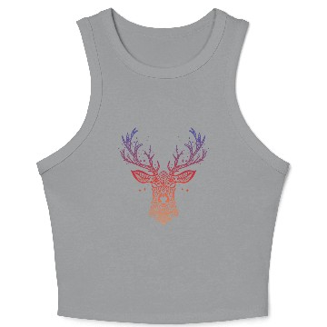 Discover Reindeer with snowflakes Crop Tank Top