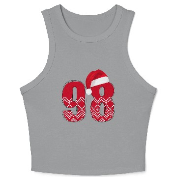 Discover 98 Years Old - Christmas Number Ninety Eight Crop Tank Top