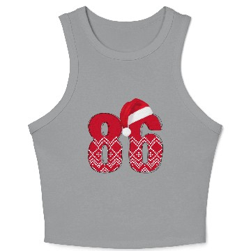 Discover 86 Christmas Years - Number Eighty Six Crop Tank Top
