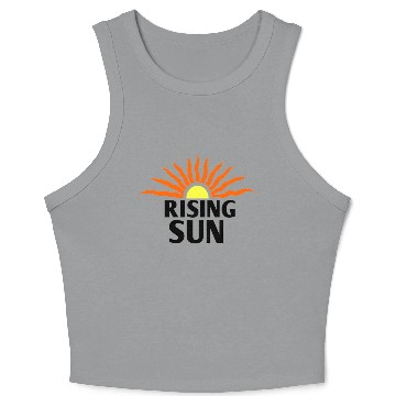 Discover Rising Sun Design Crop Tank Top