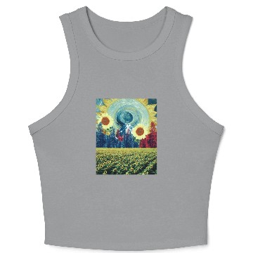 Discover The Sunflower Field Crop Tank Top