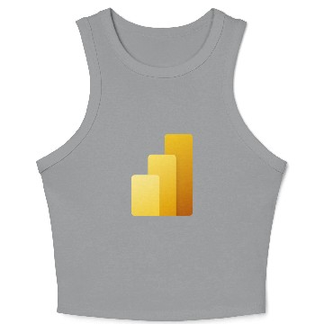 Discover Power BI Logo, business intelligence software Crop Tank Top