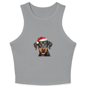 Discover Doberman Pinscher Christmas Dog Crop Tank Top