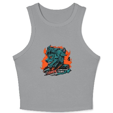 Discover green Werewolf style Crop Tank Top
