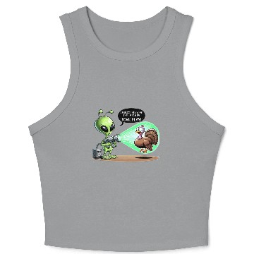 Discover Alien Encounter: The Turkey Twist Crop Tank Top