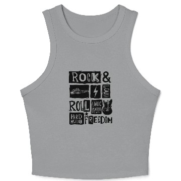 Discover Rock & Roll Music Lover's Delight Crop Tank Top