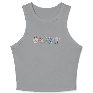 Discover Retro Christmas Cheer Crop Tank Top