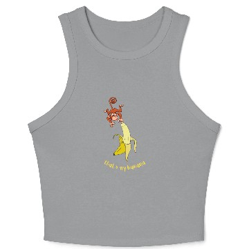 Discover Monkey and Banana funny animal Crop Tank Top
