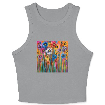 Discover Wildflowers graffiti Crop Tank Top