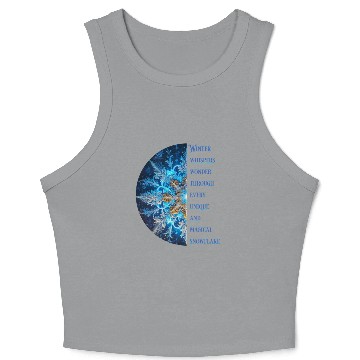 Discover winter whispers wonder snowflake 1 Crop Tank Top