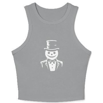 Discover Snowman Dapper Bowtie Crop Tank Top