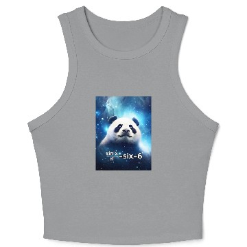 Discover Funny Math Meme - Panda In Space Crop Tank Top