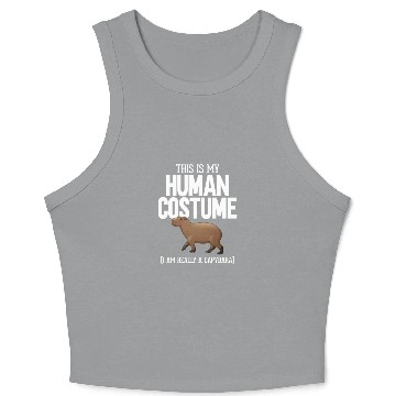 Discover Funny Capybara Lover Cute Crop Tank Top