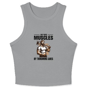Discover Muscle-Forged Mastery: Lumberjack's Axe Throwing Crop Tank Top