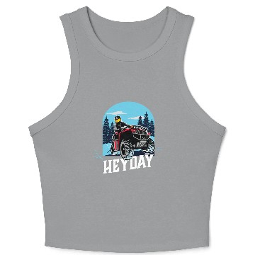 Discover ATV/Quad "Winter Riding" style logo. By "Hey Day" Crop Tank Top