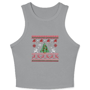 Discover Winter Knitting Funny Holiday Crop Tank Top