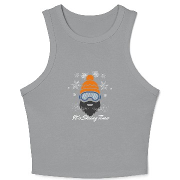 Discover It's Skiing Time Crop Tank Top