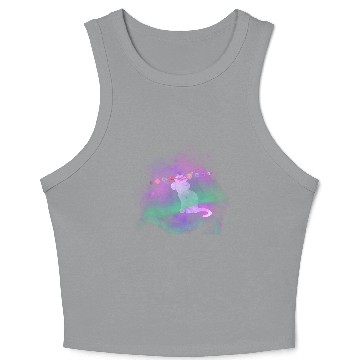 Discover Music Space Cat Crop Tank Top