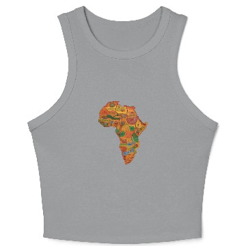 Discover Colourful African Map For Afrocentric Lovers. Crop Tank Top